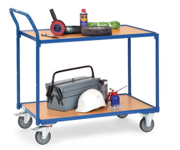 Preview: Leichte Tischwagen 300 kg, mit 2 Böden aus Holz